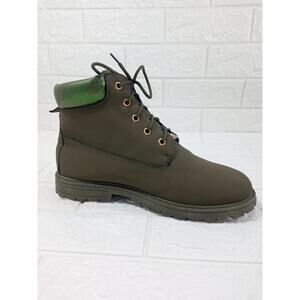 Baby Phat Women’s Olive Green Vegan Leather Combat Boots Size 9